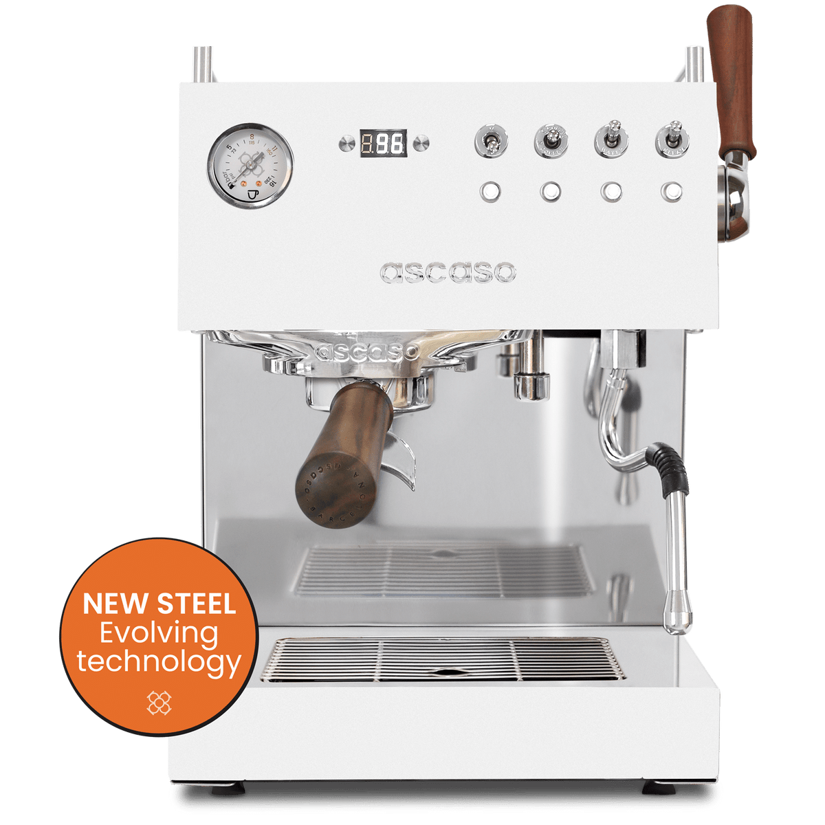 Ascaso STEEL DUO PADS White & Wood